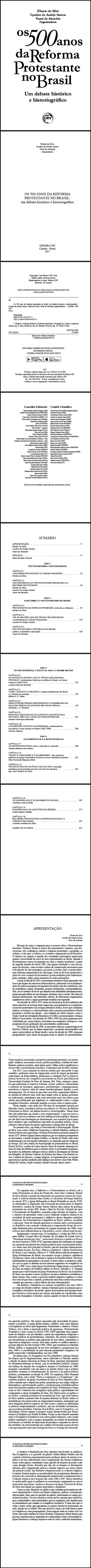 OS 500 ANOS DA REFORMA PROTESTANTE NO BRASIL:<br>um debate histórico e historiográfico